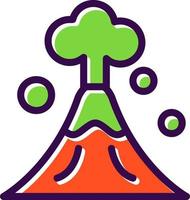 diseño de icono de vector de volcán