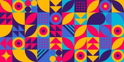 Geometric design element halftone graphic colorful shapes line vector shapes abstract mural background banner dot