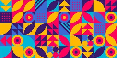 Geometric design element halftone graphic colorful shapes line vector shapes abstract mural background banner dot