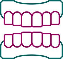 icono de vector de dentadura postiza