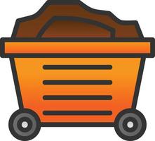 Mining Cart Vector Icon Design