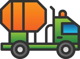 Cement Truck Vector Icon Design