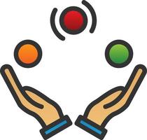 Juggling Vector Icon Design