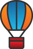 Hot Air Balloon Vector Icon Design