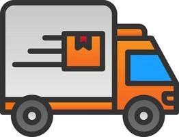 Delivery Truck Vector Icon Design