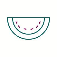 Unique Melon Vector Line Icon