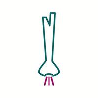 Unique Spring Onion Vector Line Icon