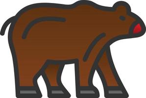 diseño de icono de vector de oso