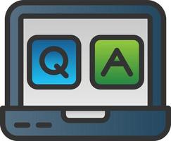 QA Vector Icon Design