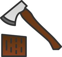 Wood Axe Vector Icon Design