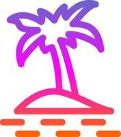 Palm Island Vector Icon Design