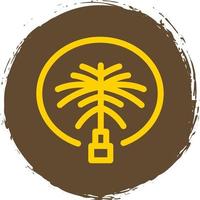 Palm Jumeirah Vector Icon Design