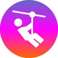 Zipline Vector Icon Design