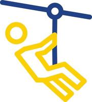 Zipline Vector Icon Design