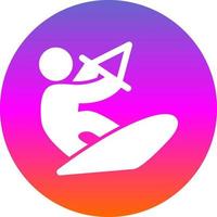 diseño de icono de vector de kitesurf