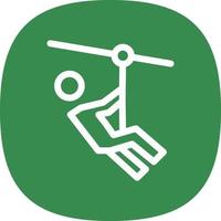 Zipline Vector Icon Design