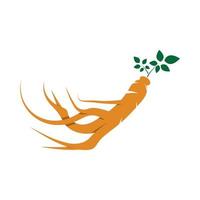 plantilla de diseño de logotipo de ginseng e icono de símbolo vector