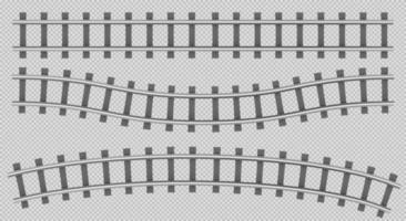 Train rails top view, railway track construction vector