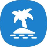 Palm Island Vector Icon Design