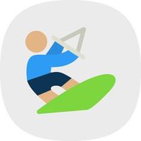 diseño de icono de vector de kitesurf