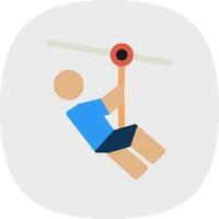 Zipline Vector Icon Design