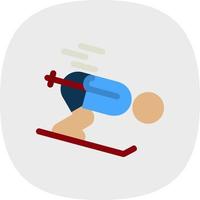 Skiing Vector Icon Design