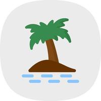 Palm Island Vector Icon Design