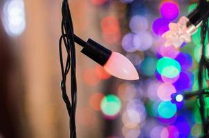 Colorful Christmas lights and party lights photo