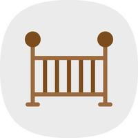 Baby Crib Vector Icon Design