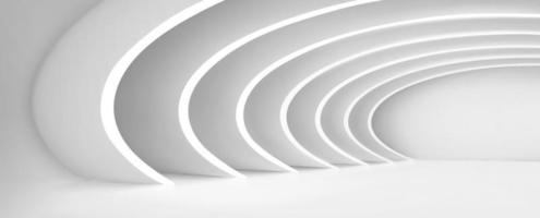 Abstract futuristic background, white oval room vector