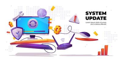 System update banner, computer software install