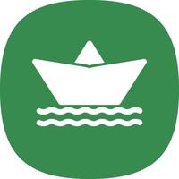 diseño de icono de vector de barco de papel