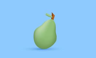 illustration realistic icon pear modern style 3d creative isolated on background vector