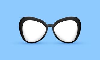 illustration realistic icon eye glass black modern style 3d creative isolated on background vector