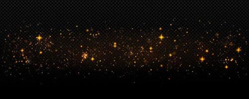 Magic sparkles png on  dark background vector