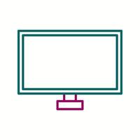 Unique TV Vector Line Icon