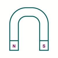 Unique Magnet Vector Line Icon