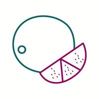 Unique Lime Vector Line Icon