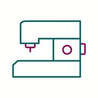 Unique Sewing Machine Vector Line Icon