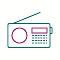 Unique Radio Set Vector Line Icon