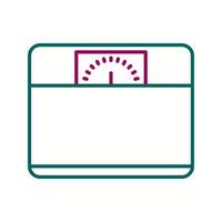 Unique Weighing Machine Vector Line Icon