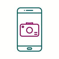 Unique Camera App Vector Line Icon