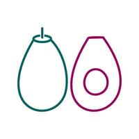 Unique avocado Vector Line Icon