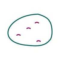 Unique Potato Vector Line Icon