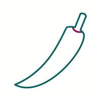 Unique Chili Line Vector Icon