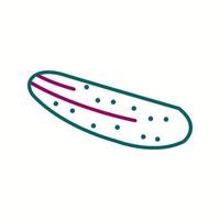 Unique Cucumber Vector Line Icon