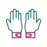 Unique Gloves Vector Line Icon