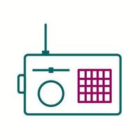 Unique Radio Vector Line Icon