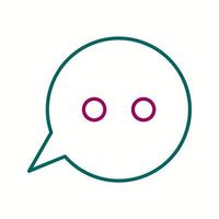 Unique Message Bubbles Vector Line Icon