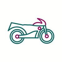 icono de línea de vector de bicicleta única